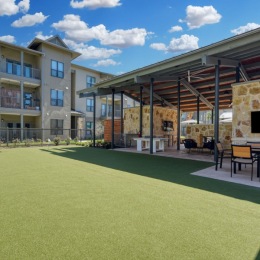 courtyard area with covered seating
